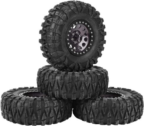 4 قطع إطار RC، إطارات مطاطية للشاحنة 1/10، إطارات عجلة RC معدنية لمحور العجلة تناسب سيارة 1/10 RC مقاس 2.2 بوصة() 2.2 عجلات وإطارات Beadlock 2.2 عجلات Beadlock 1/10 عجلات شاحنة قصيرة الدورة in Saudi Arabia