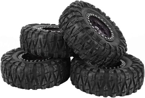 4 قطع إطار RC، إطارات مطاطية للشاحنة 1/10، إطارات عجلة RC معدنية لمحور العجلة تناسب سيارة 1/10 RC مقاس 2.2 بوصة() 2.2 عجلات وإطارات Beadlock 2.2 عجلات Beadlock 1/10 عجلات شاحنة قصيرة الدورة in Saudi Arabia