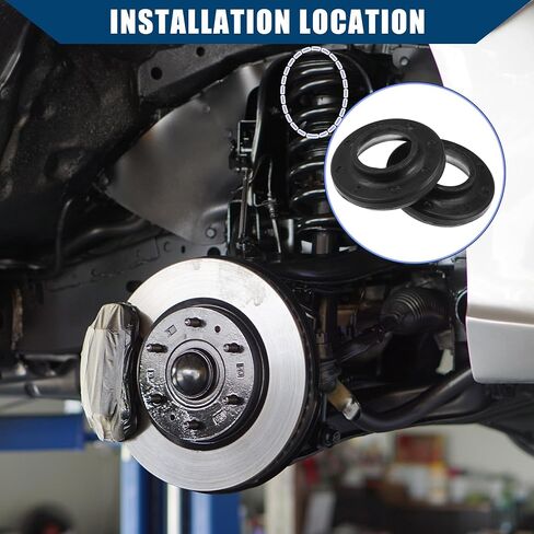 Coil Spring Isolators for Car/Front Upper Coil Spring/Durable Rubber/2Pcs Black in Saudi Arabia