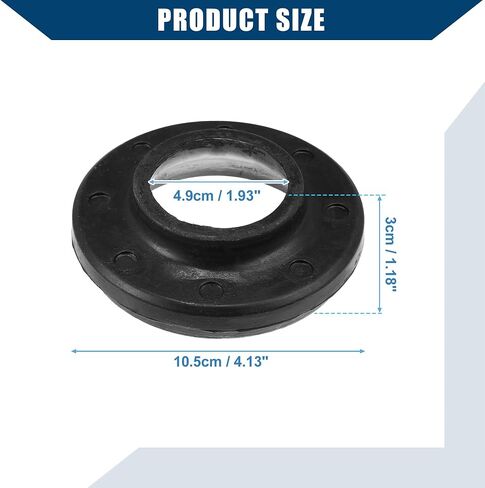 Coil Spring Isolators for Car/Front Upper Coil Spring/Durable Rubber/2Pcs Black in Saudi Arabia