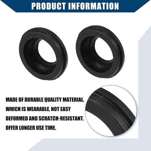 Coil Spring Isolators for Car/Front Upper Coil Spring/Durable Rubber/2Pcs Black in Saudi Arabia