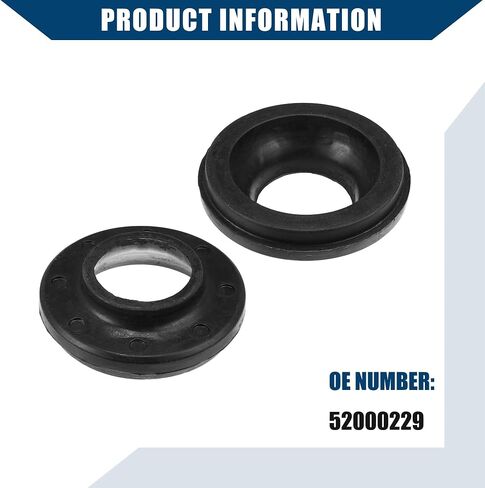 Coil Spring Isolators for Car/Front Upper Coil Spring/Durable Rubber/2Pcs Black in Saudi Arabia