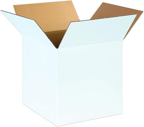صناديق متحركة من BOX USA باللون الأبيض المتوسط، 14 بوصة طول × 14 بوصة عرض × 14 بوصة ارتفاع 25 عبوة | صندوق من الورق المقوى المموج للتغليف والشحن والتخزين 14 × 14 × 14 141414 in Kuwait