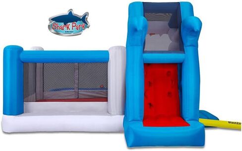 Blast Zone Shark Park 19x11 كرسي قفز قابل للنفخ في الحديقة المائية - منفاخ - جدار التسلق - منزلق - منطقة سبلاش - ضخمة in Kuwait