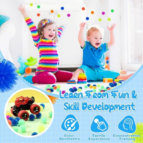 200 قطعة من كرات التحوط الشائكة متعددة الألوان، كرات النيص الصغيرة، كرات الضغط الصغيرة، كرات حسية ناعمة، ألعاب تململ حسية مهدئة، ألوان زاهية متنوعة للحفلات المنزلية والمكتب وتخفيف التوتر in Kuwait