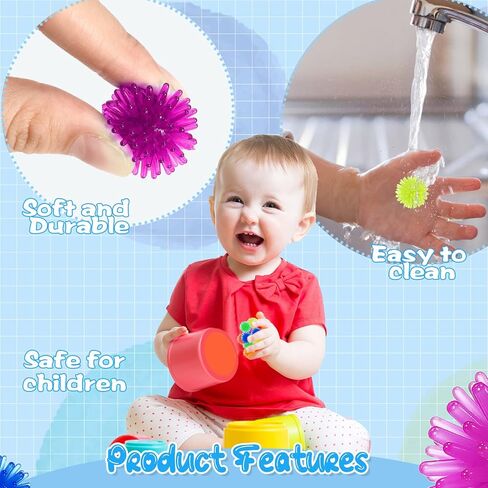 200 قطعة من كرات التحوط الشائكة متعددة الألوان، كرات النيص الصغيرة، كرات الضغط الصغيرة، كرات حسية ناعمة، ألعاب تململ حسية مهدئة، ألوان زاهية متنوعة للحفلات المنزلية والمكتب وتخفيف التوتر in Kuwait