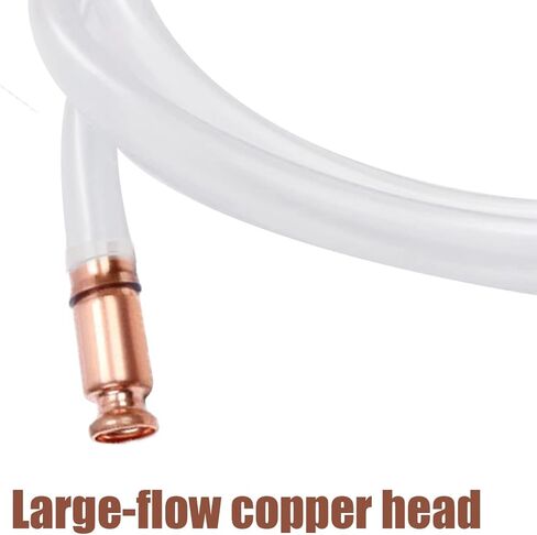 مضخة سيفون غاز 6FT 1.8M من Apalie مع صمام نحاسي 1/2 بوصة، مضخة يدوية آمنة متعددة الأغراض، أنابيب من درجة التحضير الذاتي لنقل المياه بزيت الوقود والغاز in Kuwait