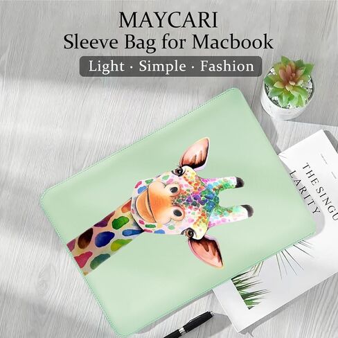 حقيبة كمبيوتر محمول MAYCARI مقاس 15.6 بوصة مقاس 16 بوصة على شكل زرافة لطيفة متوافقة مع أجهزة MacBook Pro 16 بوصة (2019,2021)، وMacBook Pro 15 بوصة (2015)، وHuawei MateBook 16 بوصة، وXiaomi Pro 15.6 بوصة in Kuwait
