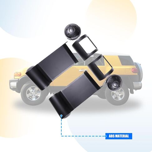 LLKUANG ABS لوحة عدادات السيارة الجانبية منفذ الهواء الإطار لوحة زخرفية لتويوتا FJ كروزر (XJ10) 2007-2022 A / C مجموعة تنفيس الهواء الملحقات الداخلية (ألياف الكربون ABS) in Saudi Arabia