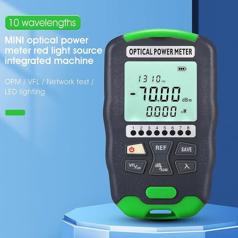 مقياس الطاقة الضوئية 4 في 1 A-D70 -70 ~ + 10 ديسيبل في الدقيقة محدد موقع الأخطاء البصري المدمج بقدرة 50 ميجاوات مع اختبار شبكة RJ45 ومقياس طاقة الألياف الضوئية LED وواجهة SC/FC/ST مع محول أنثى LC (OPM&VFL) in Kuwait