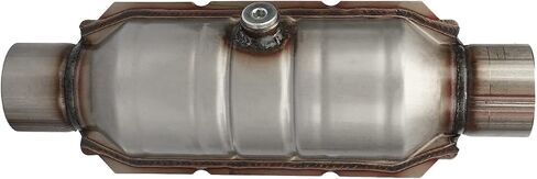 MAYASAF 2.5" Inlet/Outlet Universal Catalytic Converter, with O2 Port & Heat Shield (EPA Compliant) in Saudi Arabia