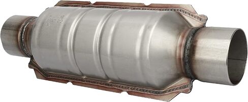 MAYASAF 2.5" Inlet/Outlet Universal Catalytic Converter, with O2 Port & Heat Shield (EPA Compliant) in Saudi Arabia