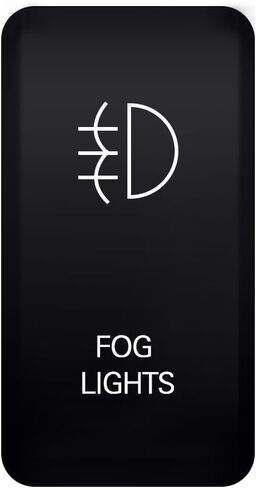 MICTUNING Backlit Fog Lights Symbol Push Button with Wiring Kit ON-Off Switch Replacement for Toyota (White, Surface Size 1.54 x 0.83 inches) in Saudi Arabia