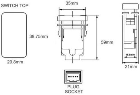 MICTUNING Backlit Fog Lights Symbol Push Button with Wiring Kit ON-Off Switch Replacement for Toyota (White, Surface Size 1.54 x 0.83 inches) in Saudi Arabia