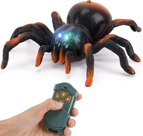Liberty Imports RC Moving Tarantula Spider - لعبة تحكم عن بعد لاسلكية للأطفال، رائعة للمقالب وديكورات الهالوين، حركة هرولة واقعية، عيون LED متوهجة in Saudi Arabia