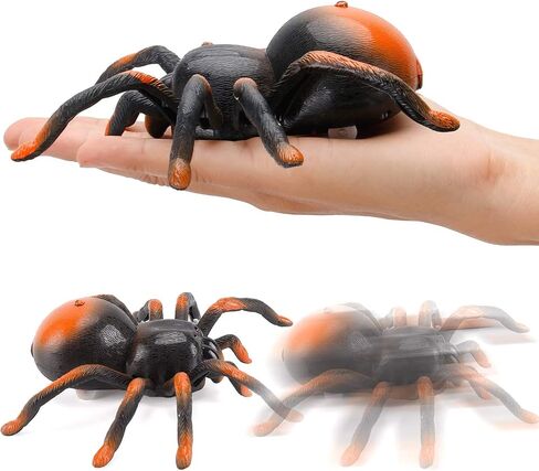 Liberty Imports RC Moving Tarantula Spider - لعبة تحكم عن بعد لاسلكية للأطفال، رائعة للمقالب وديكورات الهالوين، حركة هرولة واقعية، عيون LED متوهجة in Saudi Arabia