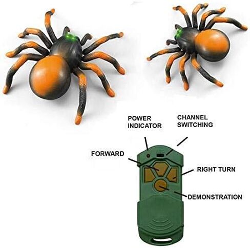 Liberty Imports RC Moving Tarantula Spider - لعبة تحكم عن بعد لاسلكية للأطفال، رائعة للمقالب وديكورات الهالوين، حركة هرولة واقعية، عيون LED متوهجة in Saudi Arabia