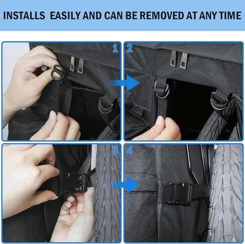 Pucuwu حقيبة الدراجة 3 في 1 أكياس سلة الدراجة، سعة كبيرة للماء دراجة المقعد الخلفي الناقل حقيبة الجذع مع تقليم عاكس، أكياس سرج الركاب متعددة الوظائف مع غطاء المطر in Kuwait