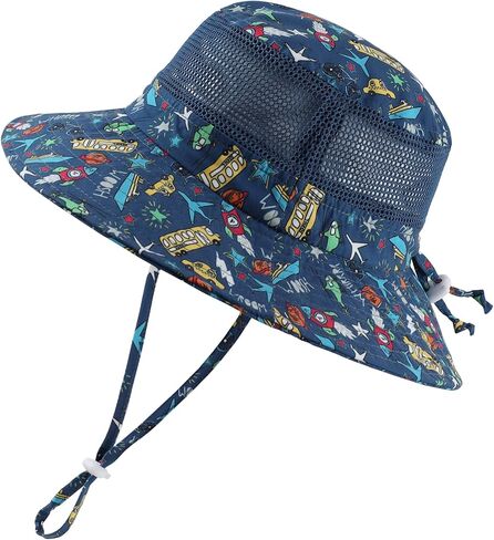 Home Prefer UPF50+ Wide Brim Sun Hat Boys Girls Sun Protection Hat Zoo Beach Swim Safari Bucket Hat for Baby Toddler Kid in Kuwait