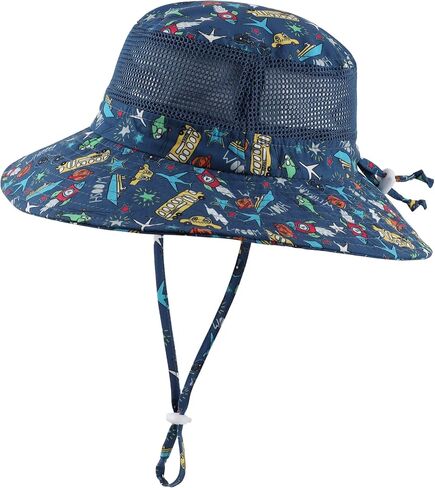 Home Prefer UPF50+ Wide Brim Sun Hat Boys Girls Sun Protection Hat Zoo Beach Swim Safari Bucket Hat for Baby Toddler Kid in Kuwait