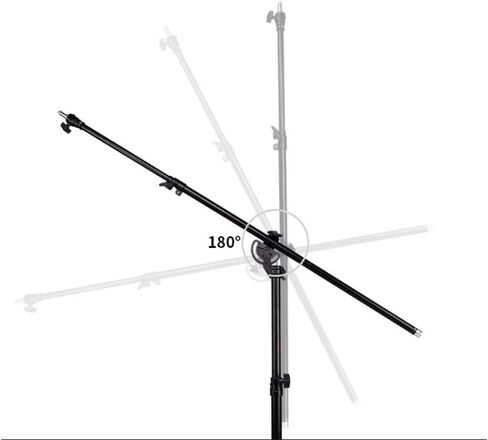 12.5ft/149inch Photo Studio Light Stand with Boom Arm, Aluminum Alloy Air-Cushioned Light Stand,5.4ft /65 inch Tripod Boom Arm with Sandbag for Video Studio Portrait Photography in Saudi Arabia