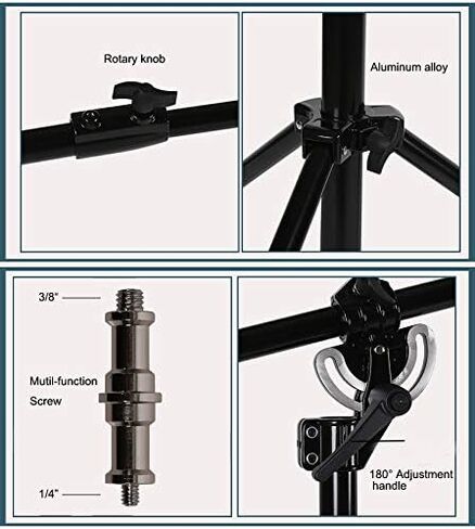 12.5ft/149inch Photo Studio Light Stand with Boom Arm, Aluminum Alloy Air-Cushioned Light Stand,5.4ft /65 inch Tripod Boom Arm with Sandbag for Video Studio Portrait Photography in Saudi Arabia