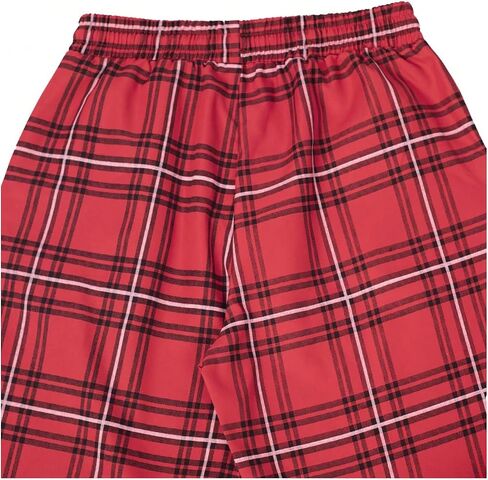 RoseSeek Men's Plaid Pants High Drawstring Waist Trouser Pants Loose Straight Leg Lounge Pants with Pocket in Saudi Arabia