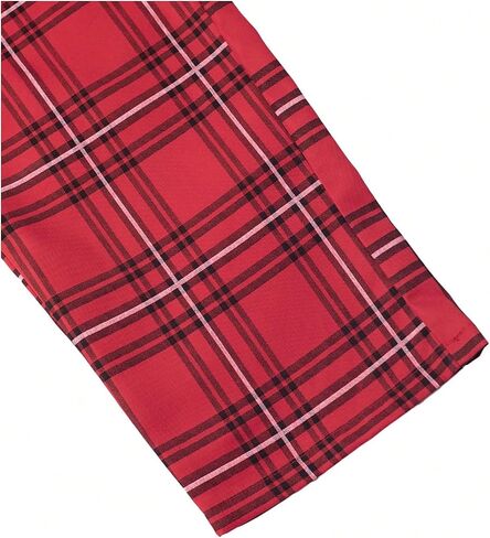RoseSeek Men's Plaid Pants High Drawstring Waist Trouser Pants Loose Straight Leg Lounge Pants with Pocket in Saudi Arabia