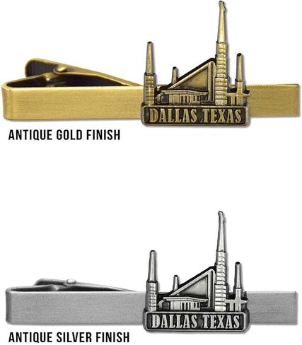 Dallas Texas Antique Gold Temple Tieclip by Ringmasters in Kuwait