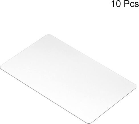 PATIKIL 0.8mm Metal Business Cards, 10 Pack Blank Name Card Laser Engraving Anodized Aluminum for DIY Gift Cards, Black in Saudi Arabia