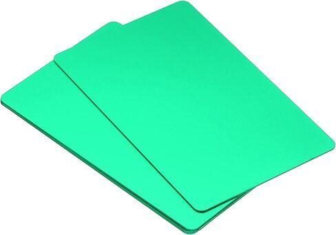PATIKIL 0.8mm Metal Business Cards, 10 Pack Blank Name Card Laser Engraving Anodized Aluminum for DIY Gift Cards, Black in Saudi Arabia