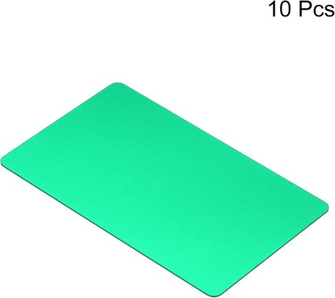 PATIKIL 0.8mm Metal Business Cards, 10 Pack Blank Name Card Laser Engraving Anodized Aluminum for DIY Gift Cards, Black in Saudi Arabia