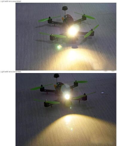Usmile® 3 واط سوبر برايت 12 فولت fpv كوادكوبتر LED مصباح المصباح المنور 7-17 فولت ملاحة ليلية للطائرة الثابتة الجناح QAV250 ZMR250 إطار ألياف الكربون FPV كوادكوبتر (2 × أبيض) in Kuwait