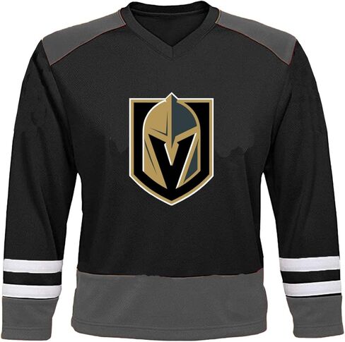 Outerstuff Vegas Golden Knights مقاسات الأطفال الصغار 2T-4T قميص جيرسي بشعار الفريق (أسود، طفل صغير 4T) in Kuwait