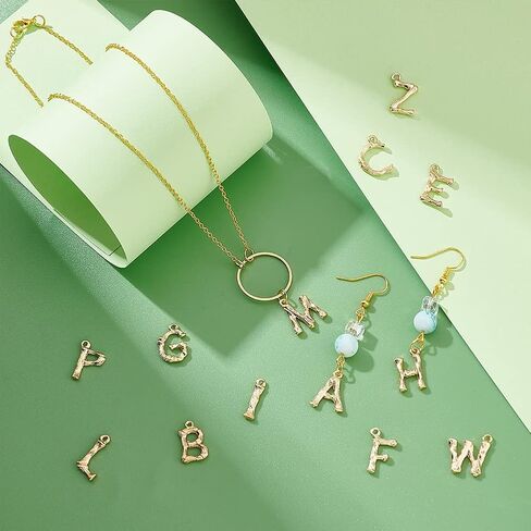PH PandaHall 14K خرز حروف أبجدية ذهبية 26 A-Z سحر حرف طويل الأمد خرز نحاسي سحري أولي لكأس هدية ذات مغزى لسوار عيد الحب صنع المجوهرات: 1 مم in Saudi Arabia