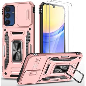 for Samsung Galaxy A17 5G Phone Case, [Military Grade Drop Protection] [Glass Screen Protector + Camera Lens Protector] Non-Slip Shockproof Case (Black) in Saudi Arabia