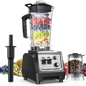 H-Duka 1800W Blender for Smoothies, 70oz Pitcher & 20oz Grinder, 28000 RPM High Speed Countertop Blender for Kitchen for Ice Crushing, Frozen Fruits & Nut Butter, 1-5 Min Timer, Multiple Speeds in Saudi Arabia