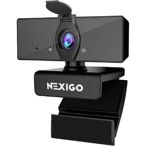 NexiGo N660 1080P Business Webcam, Dual Microphone & Privacy Cover, USB FHD Web Computer Camera, Plug and Play, for Zoom/Skype/Teams/Webex, Laptop MAC PC Desktop in Saudi Arabia