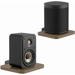 Aiweiwa Small Speaker Shelf Wall Mount Pair, 5.3" x 6.7" Adjustable Rear Speaker Wall Mount Shelves for Small Surround Sound Speakers, Wooden Floating Speaker Wall Shelves, Up to 7 lbs Per Shelf in Saudi Arabia