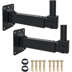 Speaker Wall Mount,Swivel and Tilt, Holds up to 100lbs, 2 Packs | Heavy Duty Wall Speaker Mount bracket for Professional Audio, DX-329, Black in Saudi Arabia