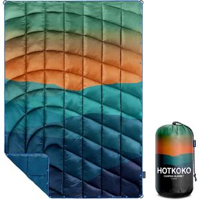 Puffy Camping Blanket,Mini Camp Blanket Outdoor Camping Quilt Waterproof | Lightweight Printed Warm Packable Down Alternative Blanket for Camping,Traveling, Stadium, Hiking, Picnics in Saudi Arabia