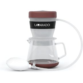 French Press Coffee Maker, Manual Non-Electric Brewer with Heat-Resistant 0.6L (24oz) Glass Carafe, BPA-Free Plastic Components for Home & Office, Brown in Saudi Arabia