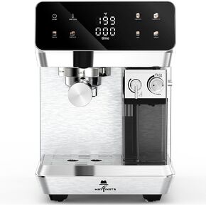 MAttinata 1833L Espresso Machine with Auto Milk Frother, Cappuccino Machine | Coffee Maker with Dual Boiler, Touch Screen, 20 Bar Italian Pump, Latte Art, Compact for Home, Self-cleaning, Stainless Steel in Saudi Arabia