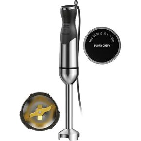 2026 New 1000W Immersion Blender Handheld – 25-Speed, Stainless Steel, Hand Blender, Corded Hand Mixer with Heavy-Duty Copper Brushless Motor & Gift Box (Black) in Saudi Arabia