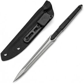 HUAAO 9.4in Tactical Fixed Blade Knife with Sheath, 440C Stainless Steel Black Blade Aviation Aluminum Handle, for EDC Outdoor Tactical Survival Camping Hunting in Saudi Arabia