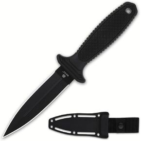 REAT Fixed Blade Knife with Sheath,4.3" Double Edged 8Cr13 Steel Blade,Ergonomic Non Slip TPR Handle, Sharp Tactical Knife for Camping Hunting Hiking,Gifts for Men,Women in Saudi Arabia
