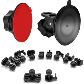 Dash Cam Suction Cup Mount and Glue Adhesive Mount Compatible with Dash Camera/DVR Video, Come with 10+ Different Joints Suitable for Crosstour, YI 2.7", Rexing V1P, UGSHD, APEMAN and Other Dash Cam | Compatible with Dash Camera/DVR Video Come with 10+ Di in Saudi Arabia