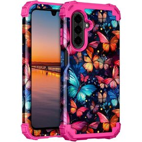 Hocase for Samsung Galaxy A54 5G Case, Mandala in Galaxy | Heavy Duty Shockproof Protection Soft Silicone Rubber Bumper+Hard Plastic Hybrid Protective Case in Saudi Arabia