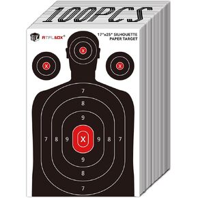 Atflbox Silhouette Paper Target for The Range, 17X25 inch Target Paper for Indoor and Outdoor Use, Suitable for Handguns, Pistols, Rifles, Airguns, Pellet Gun, BB Guns in Saudi Arabia