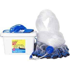 1.3 lbs/ft Fishing Cast Net with Eco-Friendly Lead Weights, ProCast Series | 3/8 inch Mesh Size, Throw Nets for Freshwater & Saltwater, 4/6/8/10/12 Ft Radius Casting Net in Saudi Arabia